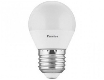 Лампа светодиодная (LED) "шар" Camelion диммируемая 5Вт теплый белый 230В