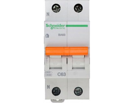 Выключатель автоматический 1 полюс +N 63A C 4,5ка Domovoy Schneider Electric