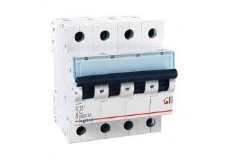 Выключатель автоматический 4-пол. 20А C 6kA TX3 Legrand