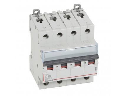 Выключатель автоматический 4-пол. 10A C 16kA DX3 Legrand