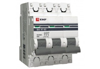 Выключатель автоматический 3-пол. 16А C 4,5kA ВА47-63 EKF PROxima