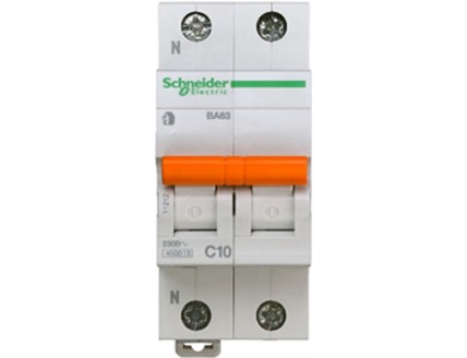 Выключатель автоматический 1-пол.+N 10A C 4,5кА Domovoy Schneider Electric