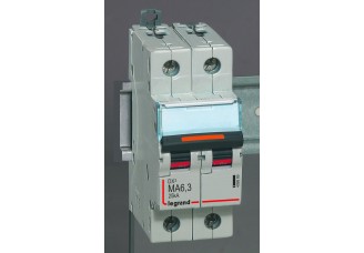 Выключатель автоматический 2-пол. 6,3A MA 25kA DX3 Legrand