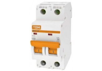 Выключатель автоматический 2-пол. 10А D 4,5кА ВА47-29 TDM