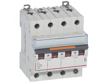 Выключатель автоматический 4-пол. 20A C 25kA DX3 Legrand