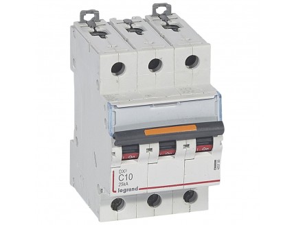 Выключатель автоматический 3-пол. 10A C 25kA DX3 Legrand