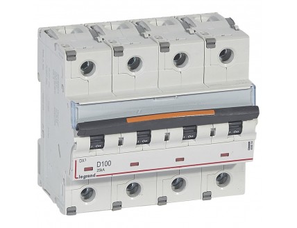 Выключатель автоматический 4-пол. 100A D 25kA DX3 Legrand