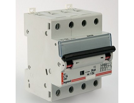 Выключатель автоматический 4 полюса 40A C 6ka DX3-E Legrand
