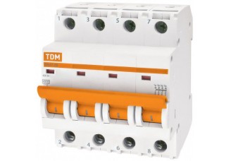 Автоматический выключатель ВА47-29 4Р 4А 4,5кА х-ка С TDM