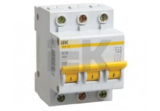 Автоматический выключатель (автомат) 3-полюсный (3P) 50А характеристика срабатывания C 4.5кА IEK