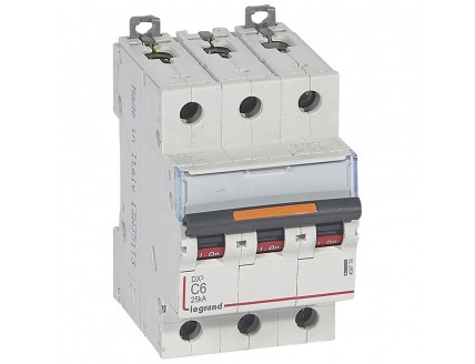 Выключатель автоматический 3-пол. 6A C 25kA DX3 Legrand