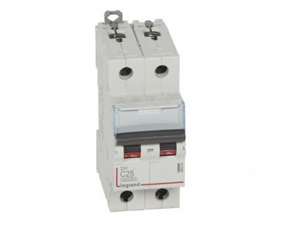 Выключатель автоматический 2-пол. 25A C 16kA DX3 Legrand