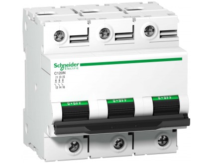 Выключатель автоматический 3-пол. 80A B 10кА C120N Schneider Electric