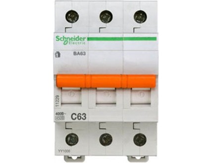 Выключатель автоматический 3 полюса 63A C 4,5ка Domovoy Schneider Electric