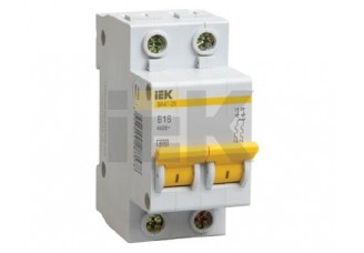 Автоматический выключатель (автомат) 2-полюсный (2P) 10А характеристика срабатывания C 4.5кА IEK