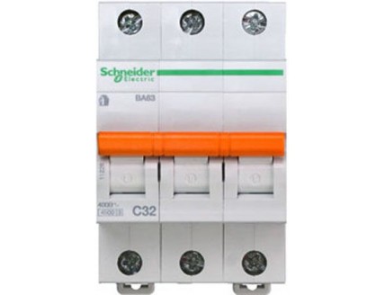 Выключатель автоматический 3 полюса 32A C 4,5ка Domovoy Schneider Electric
