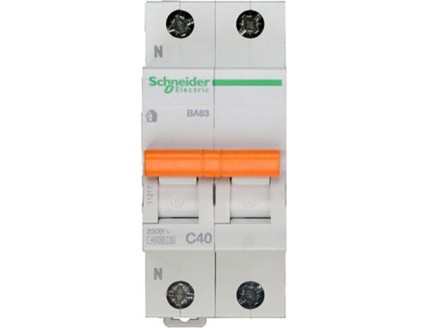 Выключатель автоматический 1 полюс +N 40A C 4,5ка Domovoy Schneider Electric
