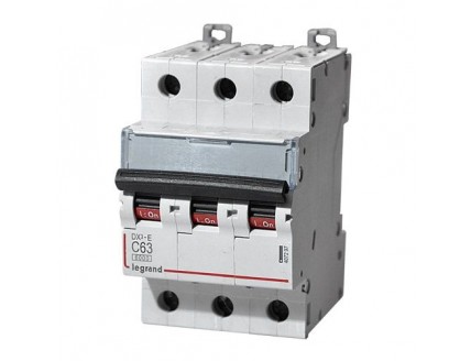 Выключатель автоматический 3 полюса 63A C 6ka DX3-E Legrand
