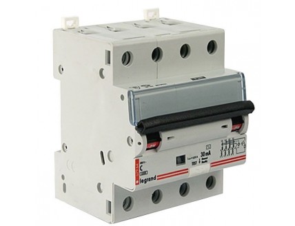Выключатель автоматический 4-пол. 6A C 6kA DX3-E Legrand