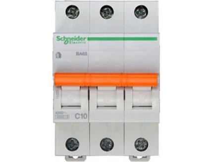 Выключатель автоматический 3 полюса 10A C 4,5ка Domovoy Schneider Electric