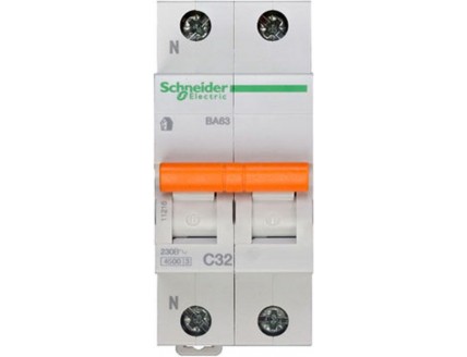 Выключатель автоматический 1 полюс +N 32A C 4,5ка Domovoy Schneider Electric