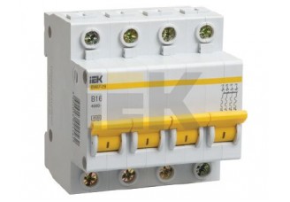 Выключатель автоматический 4 полюса 32A C 4,5ка ВА47-29 IEK