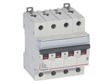 Выключатель автоматический 4-пол. 20A B 16kA DX3 Legrand