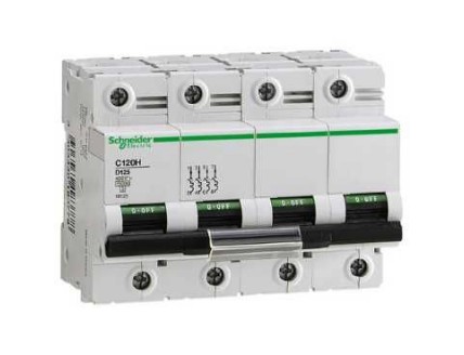 Выключатель автоматический 4-пол. 63A 15кА C120H C "Schneider Electric"