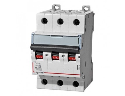 Выключатель автоматический 3-пол. 10A C 6kA DX3-E Legrand