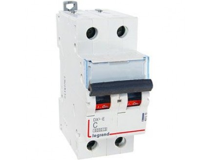 Выключатель автоматический 2-пол. 6A C 6kA DX3-E Legrand