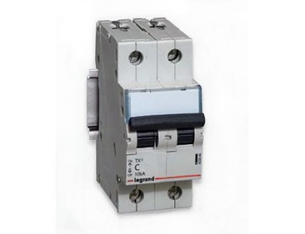 Выключатель автоматический 2-пол. 63А C 10kA TX3 Legrand