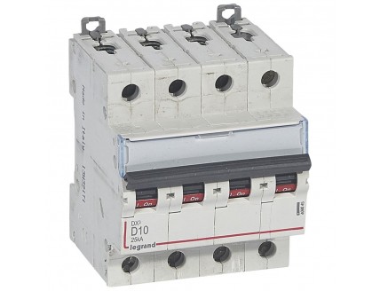 Выключатель автоматический 4-пол. 10A D 25kA DX3 Legrand
