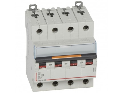 Выключатель автоматический 4-пол. 10A C 25kA DX3 Legrand