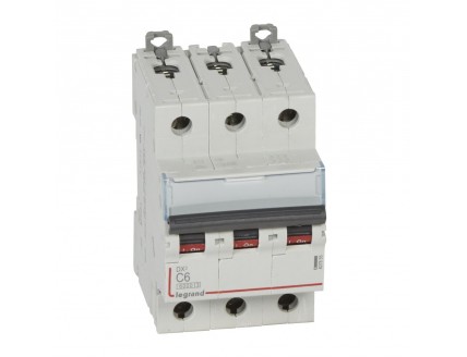 Выключатель автоматический 3-пол. 6A С 10kA DX3 Legrand