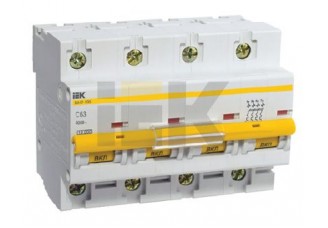 Выключатель автоматический 4-пол.100A C 10кА ВА47-100 IEK