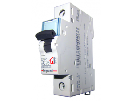 Выключатель автоматический 1 полюс 25А C 6ka TX3 Legrand