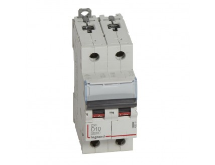 Выключатель автоматический 2-пол. 10A D 10kA DX3 Legrand