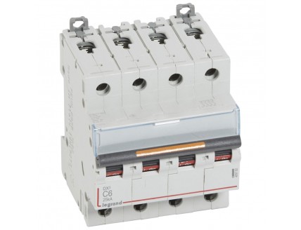 Выключатель автоматический 4-пол. 6A C 25kA DX3 Legrand