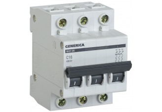 Выключатель автоматический 3-пол. 40A C 4,5кА ВА47-29 GENERICA