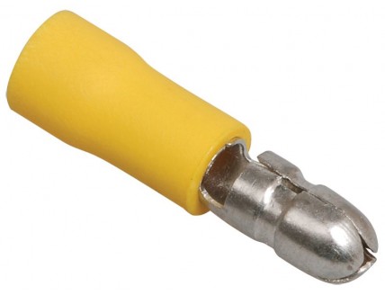 Разъем штекерный изолированный IEK 4,0-6,0 мм. кв. "папа" желтый РшИп5.5-4 (уп. 100 шт.)