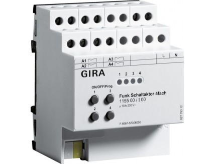 Радиокоммутатор 4 канала ручное управление REG Gira