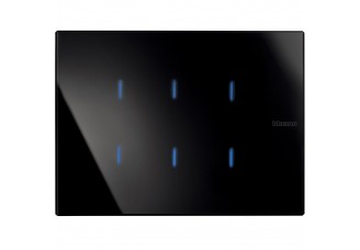Выключатель сенсорный 3 канала / 6 сцен стекло черное NIGHTER AXOLUTE