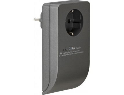 Радиоадаптер для розетки со светорегулятором 50-420 ВА, антрацит Gira