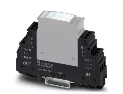 Базовый элемент для защиты от перенапряжений PT 2X1+F-BE/FM Phoenix Contact