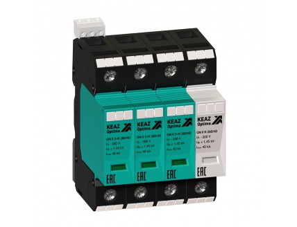 Ограничитель импульсных перенапряжений (УЗИП) OptiDin OM-II-3+N-280/40/R