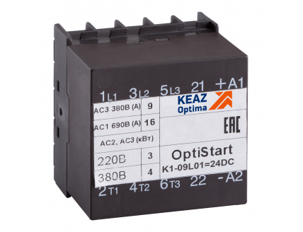 Мини-контактор OptiStart K1-09L10=24DC-VS