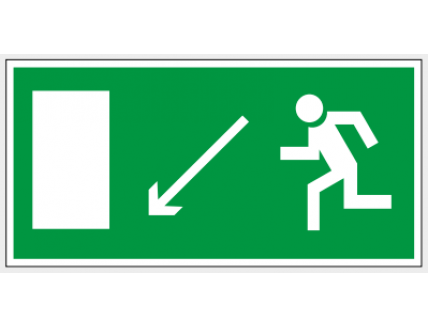 Знак безопасности BL-3517.E08 "Напр. к эвакуационному выходу налево вниз"