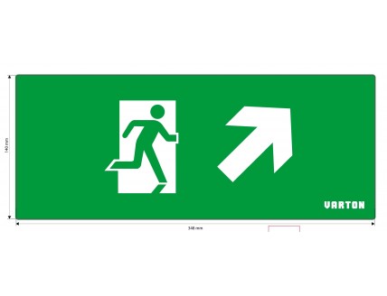 Знак "фигура/стрелка вправо вверх" для аварийно-эвакуационного светильника IP20