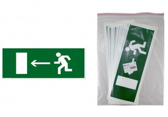 Знак "Направление к эвакуационному выходу налево" 350х124мм для ССА TDM