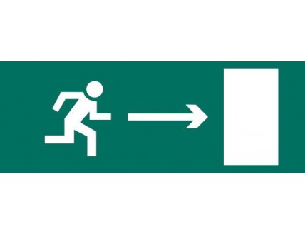 ЭЗ "Направление к эвакуационному выходу направо" (150х300)